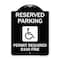 Signmission Reserved Parking Permit Required $100 Fine Heavy-Gauge Aluminum Sign, 24" x 18", BW-1824-23060 A-DES-BW-1824-23060 - alternate 1